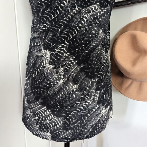 Joie Silk Top SM Feather Dark Swan Romantic Whimsigoth Fairy Grunge Mobwife - Picture 10 of 12